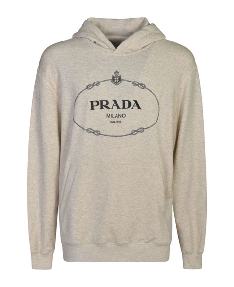 prada pullover braun|Prada milano hoodie.